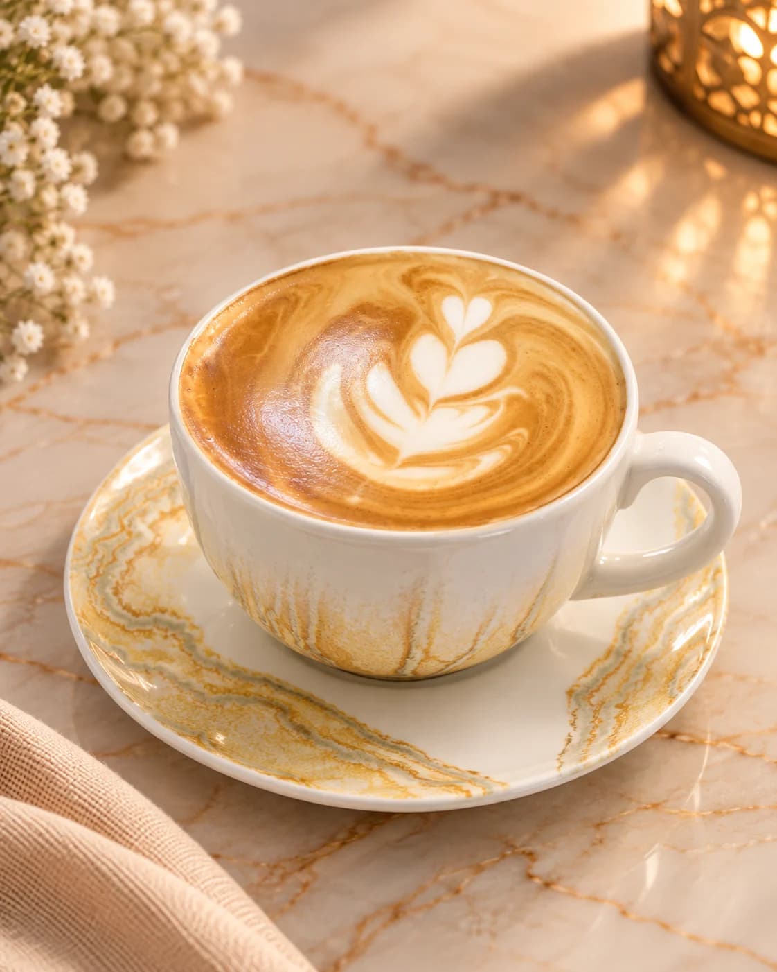 Cappuccino with cocoa heart