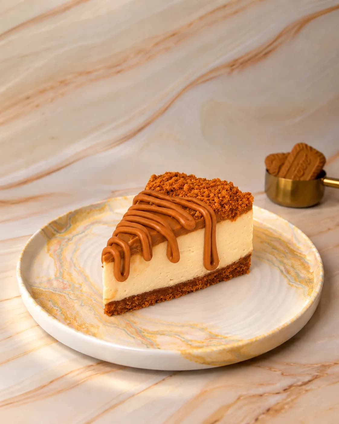 Lotus biscuit cheesecake